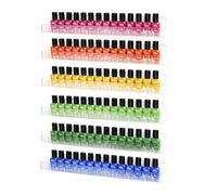 FFowcye Lot de 6 étagères murales transparentes pour vernis à ongles - En acrylique - Pour huiles essentielles, peinture à l'alcool - Peut contenir jusqu'à 90 bouteilles - 38,1 cm