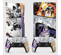 FFrame Sticker PS5 Slim Naruto, Autocollant Playstation 5 Manga, Console et Manette, Edition Slim Disque, Skin Hokage PS5 (2 Manettes)