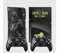 FFrame Sticker PS5 Vault, Autocollant pour Playstation 5, Console et Manette, Edition Slim Disque, Skin Wasteland PS5 (2 Manettes)