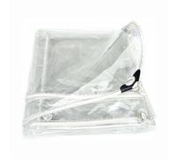 Ffsaacol Bâche étanche Transparente avec œillets, Bâche Imperméable Transparente en PVC, bâche de Protection pour Meubles de JardinClear, 2x10m/6.6x32.8ft