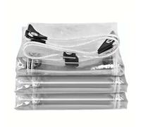 Ffsaacol Bâche Transparente, Bâches Imperméable en PVC, Bâche Pliable Anti-poussière Anti-Pluie pour Clôture de Patio, CampingClear, 2x10m/6.6x32.8ft