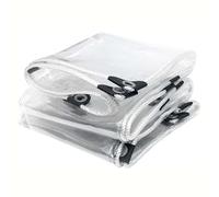 Ffsaacol Bache Transparente Exterieur, Bache de Serre Transparente, Bache de Protection Transparente Exterieur, BâChe ImperméAble Transparente avec OeilletClear, 2.5x8m/8.2x26.2ft