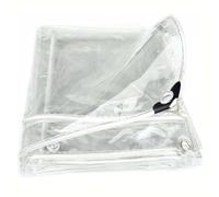 Ffsaacol Bâche Transparente Extérieur, Bâche Plastique Imperméable, Bâche Transparente pour Pergola, Bâche Plastique Transparente pour Serre, avec ŒilletsClear, 2x10m/6.6x32.8ft
