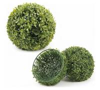 Ffsaacol Boule de topiaire Artificielle Extra-Large, Boules décoratives en buis Artificiel réaliste, résistantes à l'eau, Boules d'herbe Artificielle 1,5in/13cm
