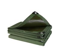 Ffsaacol Toile de Protection, Bâche pour Camion et remorque, en PVC Lourd, imperméable avec œillets métalliques, de Protection Contre Les intempéries et Le soleilGreen, 1.5x2.5m/4.9x8.2ft