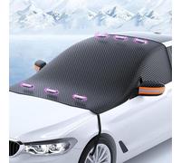 FFSWQAZ4A1 Couverture De Pare-Brise pour Peugeot Partner II Tepee 2008 2009 2010 2011 2012, Couverture De Pare-Brise avec 6 Aimants, Anti-Neige Et Coupe-Vent Noir