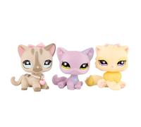 FFTYAOPB Mini Pet Shop - Ensemble de 3 pièces pour animaux de compagnie, chat persan # 468#1994 # 763 avec nœud papillon à faire soi-même, mini jouets