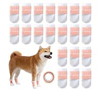 FFWTPY 20 Pièces Chaussures Jetables pour Chien Chat Protection Respirante Antidérapant Bottes Imperméables pour Chien Orange M
