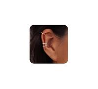FFWTPY 3 Pcs Boucles d'Oreilles Femme Argent 925 Faux Piercing Oreille Boucles Oreille Créoles Sans Trou Non Piercing Helix Cartilage Ear Cuff Bijoux Cadeaux