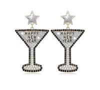 FFWTPY Boucles D'oreilles Étoile Nouvel an Pendantes Brillantes Bijoux Célébration Femme Accessoires Soirée