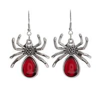 FFWTPY Boucles d'Oreilles Femme Araignée Halloween Déguisement Bijoux Mode Vintage en Forme Animal Clous Accessoires avec Zircon Cadeaux pour Femmes Filles (Rouge)
