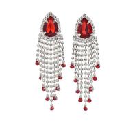 FFWTPY Boucles D'oreilles Goutte Cascade Cristaux Brillants Strass Longues Pendantes Élégantes Bijoux Luxueux