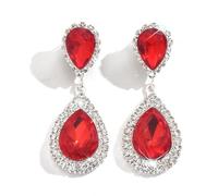 FFWTPY Boucles D'oreilles Goutte Cristal Pendantes Bijoux Mariage Strass Élégantes Luxueuses Brillantes Cérémonie Accessoires Femme