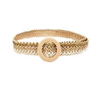 FFWTPY Ceinture Femme en Paille Tissée Larges Taille LargesÉlastiquée Extensible de Robe Plage d'Été Ceintures avec Boucle pour Pantalon Jeans Robes