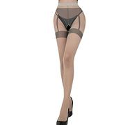 FFWTPY Collant Femme Porte Jaretelles Sexy Bas Autofixants Transparents Effet Jarretière Élégant Résistant Confortable Doux tendance Mode Soirée