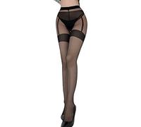 FFWTPY Collant Femme Porte Jaretelles Sexy Bas Autofixants Transparents Effet Jarretière Élégant Résistant Confortable Doux tendance Mode Soirée