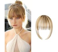 FFWTPY Frange Clip Cheveux Naturels Franges Frontales Droites Accessoire Coiffure Postiche Bangs Ajustable Invisible Extension Capillaire Femme