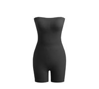 FFWTPY Gaine Ventre Plat Femme Invisible Minceur Bodysuit Combinaison Shapewear Sans Couture Amincissante Sculptant avec Bretelles Ajustable (Noir/XL)