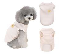 FFWTPY Gilet Tricot Mignon pour Petit Chien avec Décoration Ourson Adorable Vêtement Respirant Confortable pour Chiot Chihuahua Bichon Veste sans Manches
