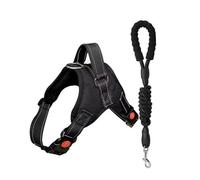 FFWTPY Harnais Réglable Respirant Laisse Tressée Ensemble Promenade Quotidienne Entraînement Chien Taille L