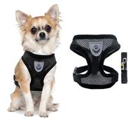 FFWTPY Harnais Respirant Maille Ajustable Gilet Confort Promenade Chien Chihuahua Petit Moyen Animaux Compagnie Laisse Attache Sécurité