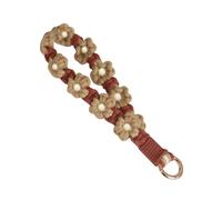 FFWTPY Porte-clés Tresse Marguerite Couleur Macaron Porte-clés Voiture Lanyard Original Design Minimaliste Cordon Universel pour Keychain Cadeaux Accessoires (Marron et curry)