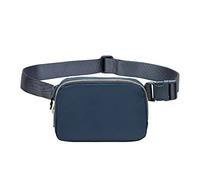 Ffwtpy Sac Banane De Randonnée Léger Et Résistant Ceinture Ajustable Poche Zippée Sécurisée Idéal pour Activités De Plein Air Sports Voyages Unisexe Noir Élégant