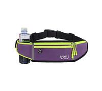 FFWTPY Sac Banane Running Sportif avec Portebouteille Multipoches Ajustable Ceinture Marathon Jogging Randonnée Réfléchissant Imperméable
