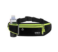 FFWTPY Sac Banane Running Sportif avec Portebouteille Multipoches Ajustable Ceinture Marathon Jogging Randonnée Réfléchissant Imperméable