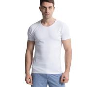 FFWTPY T-Shirt Hommes Col Rond à Manches Courtes Sweatshirt Chemise d'Entraînement Respirante à Séchage Rapide Chemise Monochrome Basique Hauts Décontractés Hommes T-Shirt