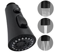 FFXN 1 Pcs 3 Modes Douchette Robinet Cuisine, Extractible Evier, Noir Tête De Cuisine Mobile 360 Degrés, pour Mitigeur 20.5 mm/0.8 inch, 10 mm/0.39 inch., (1A800199-Faucet)