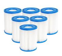 FFyan Lot de 6 filtres de Piscine compatibles avec Best-Way II la Cartouche, Filtre de Rechange pour Lay Z Spa Compatible avec la Pompe filtrante, Cartouche filtrante réutilisable pour Spa