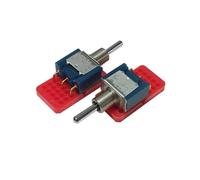 FFYTRGQWU D-2818H Interrupteur à bascule miniature à angle droit Panneau PCB 3 broches (ON)-OFF-(ON) MOM 0,4 VA 28 V
