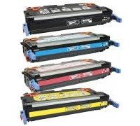 FG Encre Cartouche de Toner Compatible pour HP Q6470A + Q7581A + Q7582A + Q7583A Lot de 4 - Noir/Cyan/Magenta/Jaune