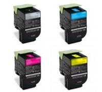 FG Encre Cartouche de Toner Compatible pour Lexmark CX310 / CX410 / CX510 BK/C/M/Y Lot de 4 Hautes Capacités - Noir/Cyan/Magenta/Jaune