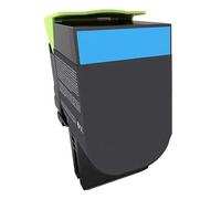 FG Encre Cartouche de Toner Compatible pour Lexmark CX310 / CX410 / CX510 Cyan 2000 Pages - Cyan