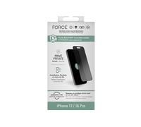 Protege ecran iPhone 17 / 16 Pro Prive 2.5D Verre organique + Garantie a vie - Certifie GRS Force GlassProtege ecran iPhone 17 / 16 Pro Prive 2.5D Verre organique + Garantie a vie - Certifie GRS Force