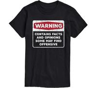 FG2677ADS Instant Message Warning Contains Facts and Opinions Men's Short Sleeve Graphic T-Shirt Manches Courtes(Large)