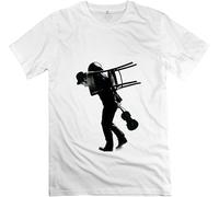 FG2677ADS Men's Tom Waits T-Shirt White Manches Courtes(Medium)