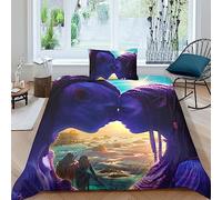 FGAITH Avatar Housse De Couette avec Fermeture Éclair - Doux - Respirant - en Microfibre - avec Taies d'oreiller - Convient Aux Jeunes Et Aux Enfants Single（135x200cm）