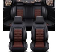 FGAITH Ensemble Complet Housses Siège en Cuir Voiture pour Toyota Fortuner 2011-2023, Couverture Siège Voiture pour Avant Et ArrièRe, Confortable, Respirante,A/BLACKCOFFEE