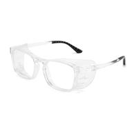 FGAQLUK Lunettes Anti-allergie Anti-pollen For Adultes, Monture Intégrale En Silicone Étendue - Lunettes Amovibles, Anti-lumière Bleue, Anti-buée Et Anti-UV (Color : Transparent)