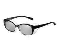 FGAQLUK Lunettes Anti-allergie Au Pollen, Lunettes De Soleil Polarisées, Lunettes Anti-buée Anti-lumière Bleue, Protection Tridimensionnelle, Adaptées Aux Personnes Ayant Les Yeux Sensibles(Color:Noir