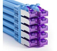FGB Câble patch 10 Gbit/s 0,25 m x 10, câble réseau RJ45 CAT 7 - Bleu | Câble Ethernet SFTP PIMF en cuivre - 25 cm - Organisation d'armoire réseau - Câble LAN DSL court CAT7 CAT6 CAT5