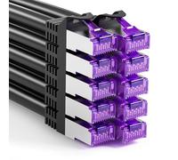 FGB Câble patch 10 Gbit/s 0,25 m x 10, câble réseau RJ45 CAT 7 - Noir | Câble Ethernet SFTP PIMF en cuivre - 25 cm - Organisation d'armoire réseau - Câble LAN DSL court CAT7 CAT6 CAT5