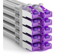 FGB Câble patch 10 Gbit/s - 2 m x 10 - Câble réseau RJ45 CAT 7 - Gris | Câble Ethernet SFTP PIMF en cuivre - 2 m - Organisation d'armoire réseau - Câble LAN DSL court CAT7 CAT6 CAT5
