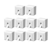 FGB Lot de 10 prises réseau universelles CAT6a RJ45 - Prise réseau blindée - Montage en saillie ou encastré - Réseau 10 Gigabit Ethernet (1 port - 10 pièces)