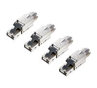 FGB Lot de 4 connecteurs réseau RJ45 CAT7 10 Gbit/s 600 MHz