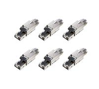 FGB Lot de 6 fiches réseau RJ45 CAT7 10 Gbps LSA blindées sans outil pour câble de pose 600 MHz pour câble patch CAT7 CAT6A