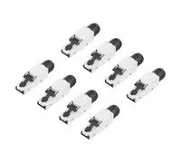 FGB Lot de 8 fiches réseau RJ45 sans outil - Contacts plaqués or CAT 6a - Pour câble de pose Ethernet 10 Gbps UTP CAT 6a/6/5